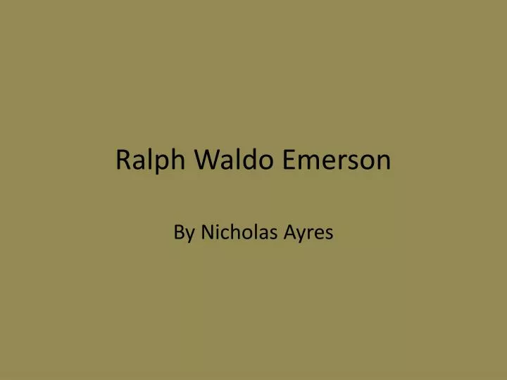 ralph waldo emerson