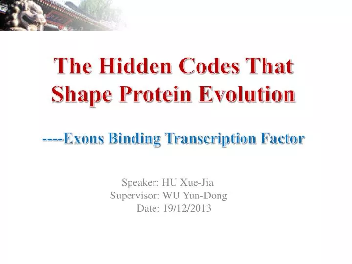 the hidden codes that shape protein evolution exons binding transcription factor