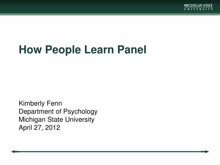 how people learn panel