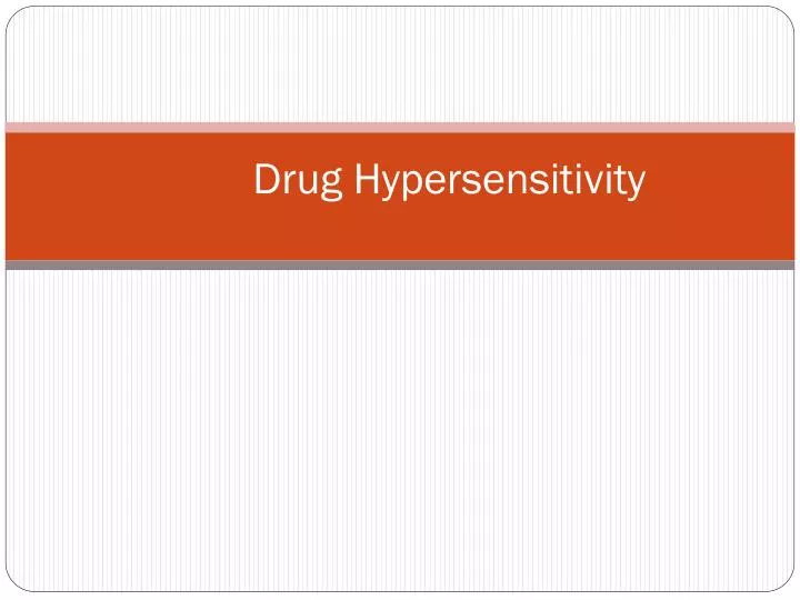drug hypersensitivity
