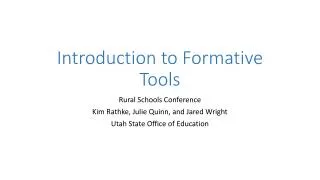 Introduction to Formative Tools