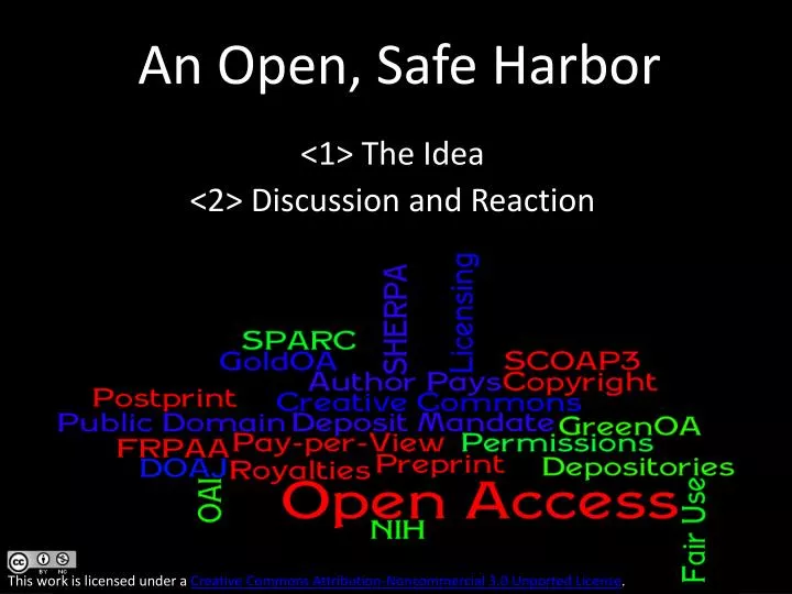 an open safe harbor