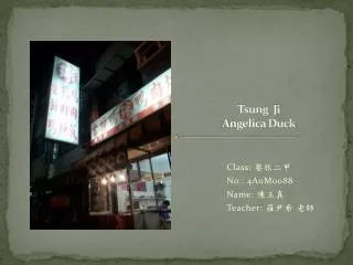 Tsung Ji Angelica Duck