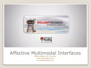 Affective Multimodal Interfaces