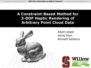 A Constraint-Based Method for 3-DOF Haptic Rendering of Arbitrary Point Cloud Data