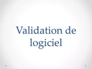 validation de logiciel