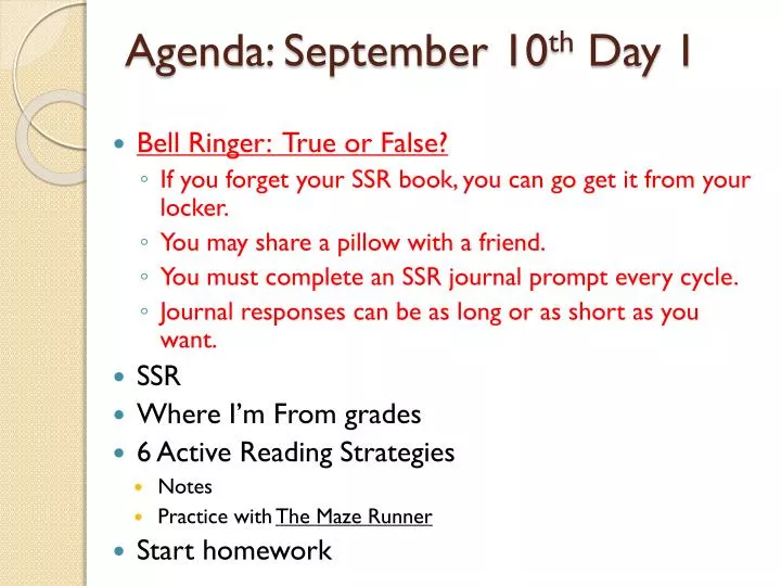 agenda september 10 th day 1