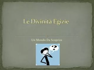 le divinit egizie