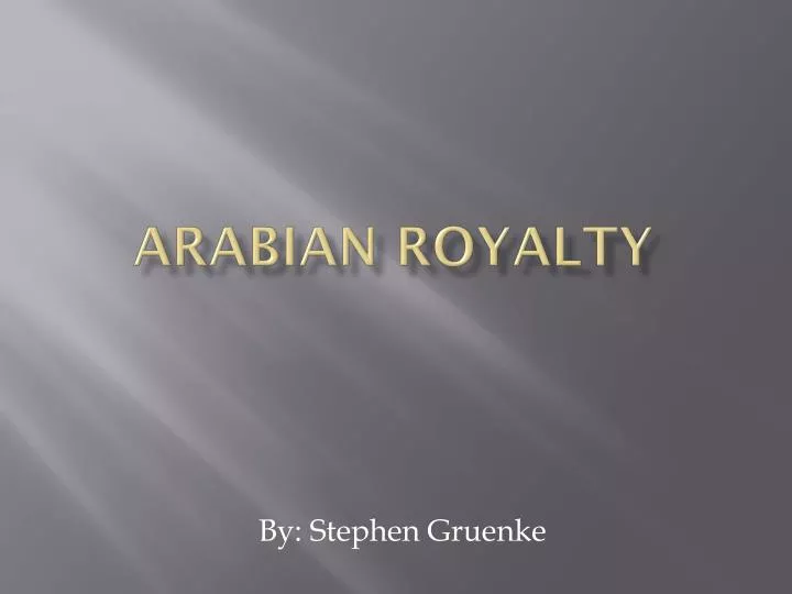 arabian royalty