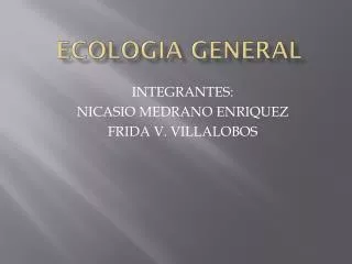 ecologia general
