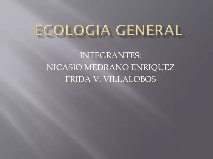 ecologia general