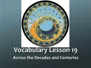 Vocabulary Lesson 19