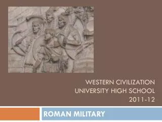 Western civilization University high school 2011-12