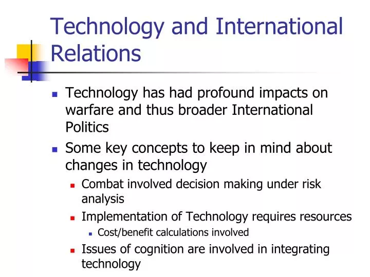 technology and international relations
