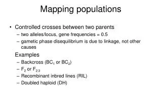 Mapping populations