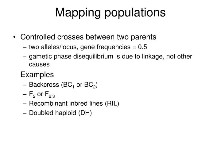 mapping populations