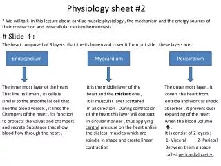 Physiology sheet #2