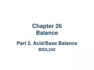 Chapter 26 Balance
