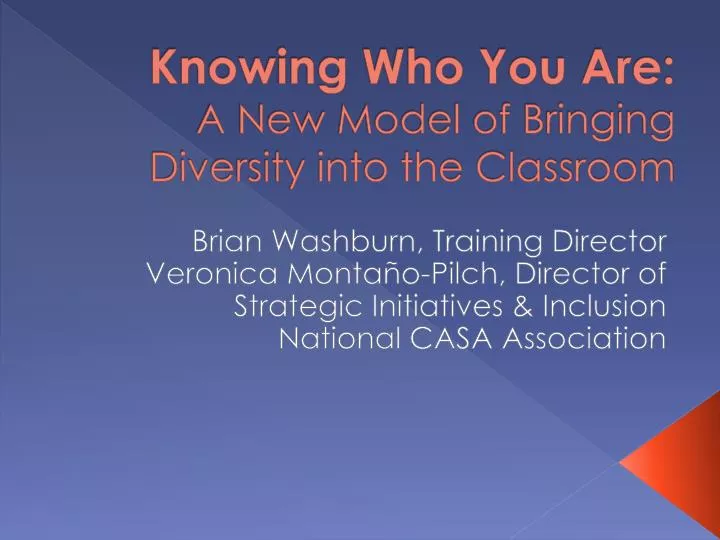 knowing who you are a new model of bringing diversity into the classroom