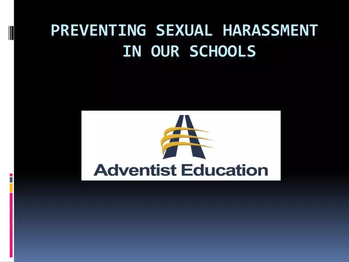 preventing sexual harassment in our schools