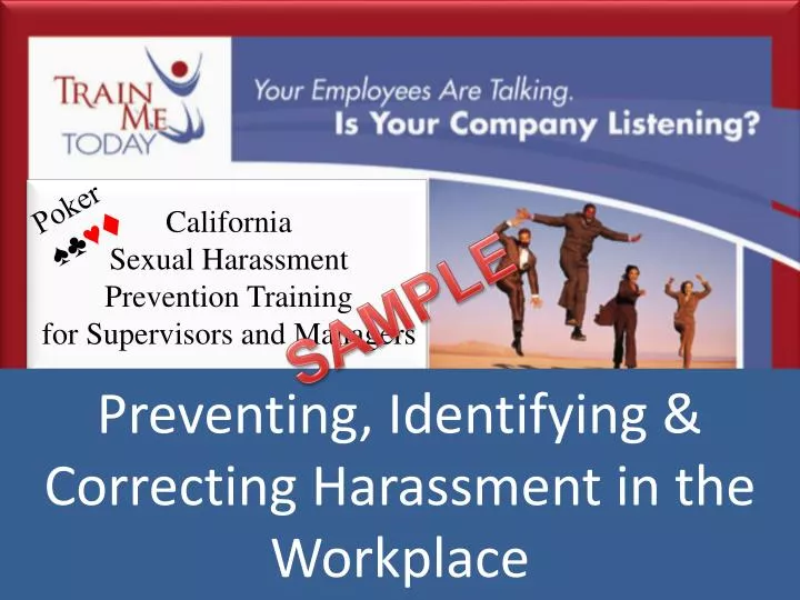 california sexual harassment prevention training for supervisors and managers