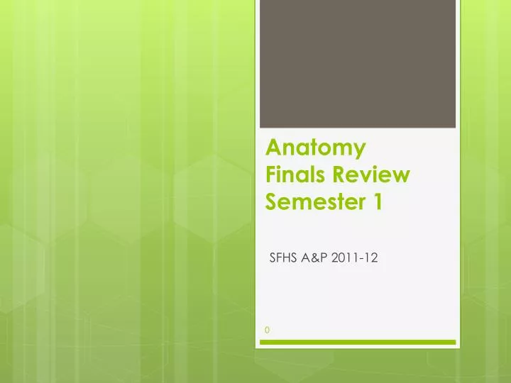 anatomy finals review semester 1