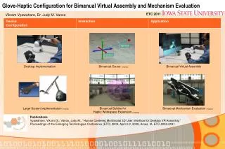 Glove- Haptic Configuration for Bimanual Virtual Assembly and Mechanism Evaluation