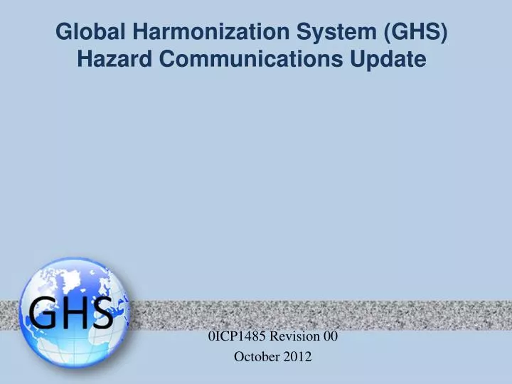 global harmonization system ghs hazard communications update
