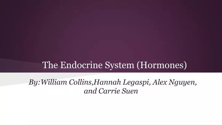 the endocrine system hormones