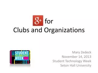 for Clubs and Organizations