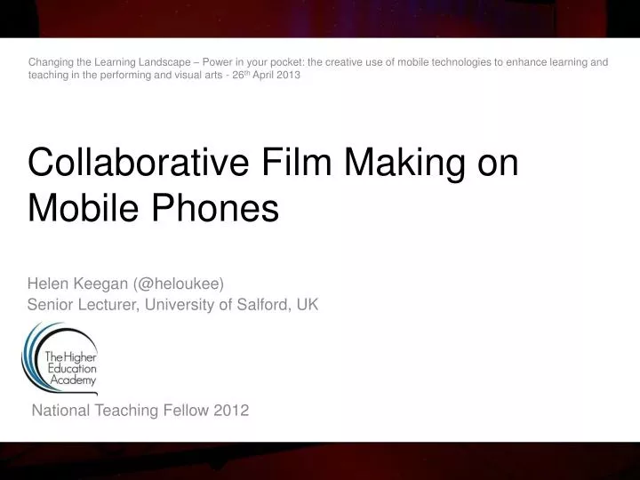 collaborative film making on mobile phones