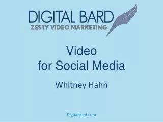 Video for Social Media