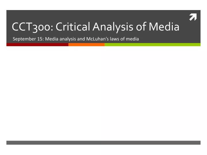 cct300 critical analysis of media