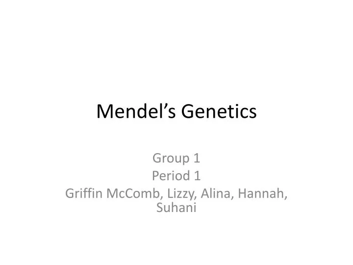 mendel s genetics