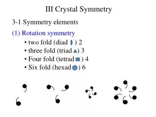 3-1 Symmetry elements