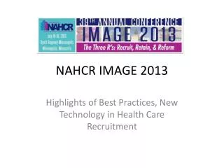 NAHCR IMAGE 2013