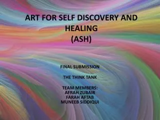 ART FOR SELF DISCOVERY AND HEALING (ASH )