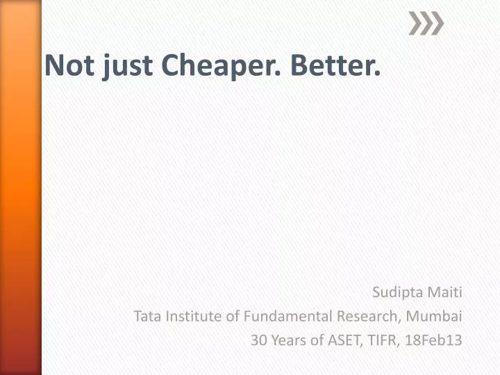 sudipta maiti tata institute of fundamental research mumbai 30 years of aset tifr 18feb13