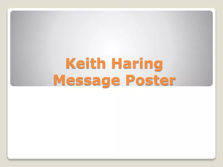 keith haring message poster