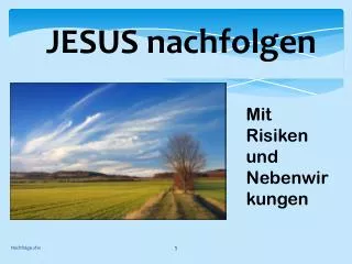 jesus nachfolgen