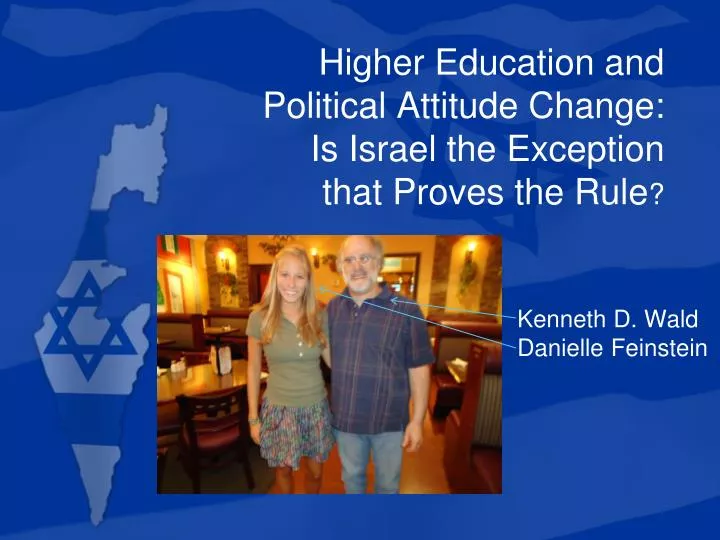 higher education and political attitude change is israel the exception that proves the rule