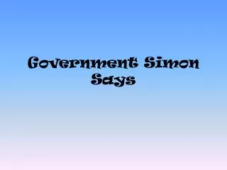 government simon says