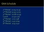 OAA Schedule - slide 1