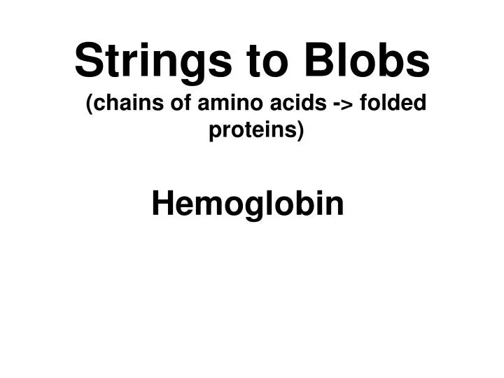 strings to blobs