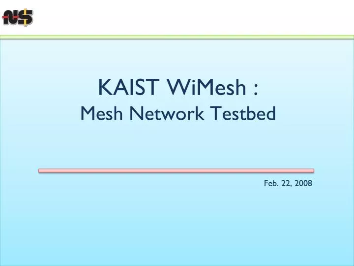 kaist wimesh mesh network testbed