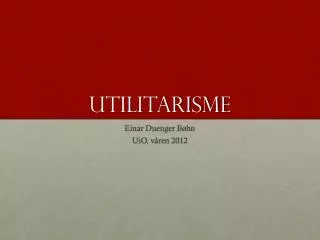 utilitarisme
