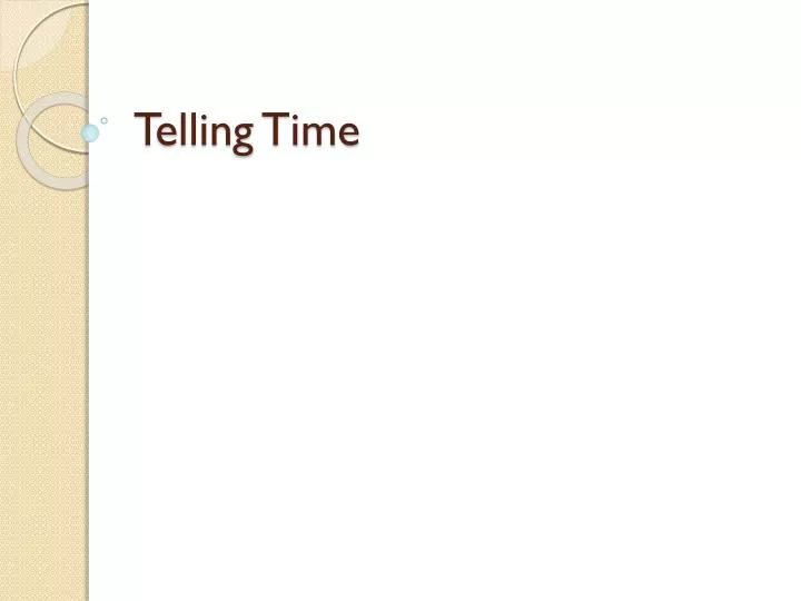 telling time