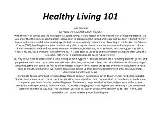 Healthy Living 101