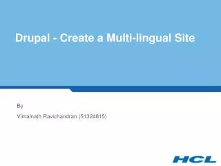 Drupal - Create a Multi-lingual Site