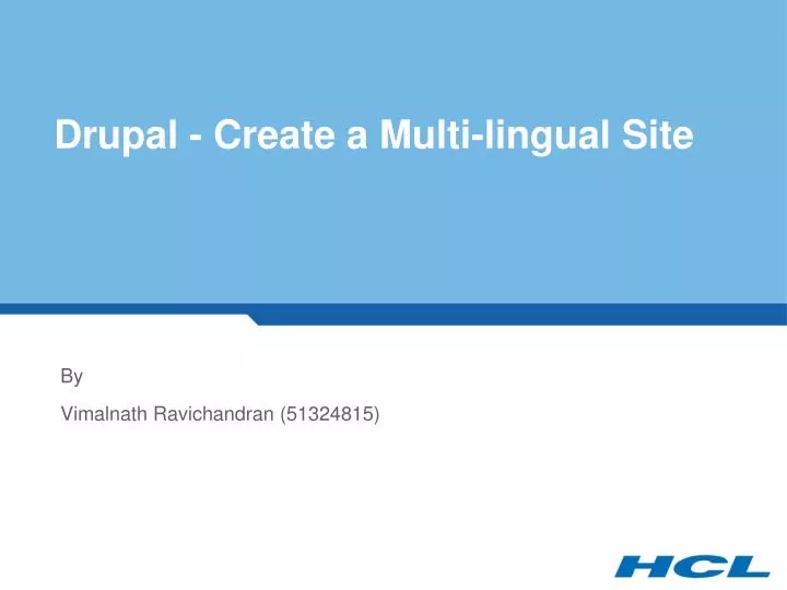 drupal create a multi lingual site